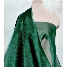 SPARKLE ORGANZA SHEER FABRIC DARK GREEN  45" BTY, PAGEANT SKIRT, CRAFTS DIY
