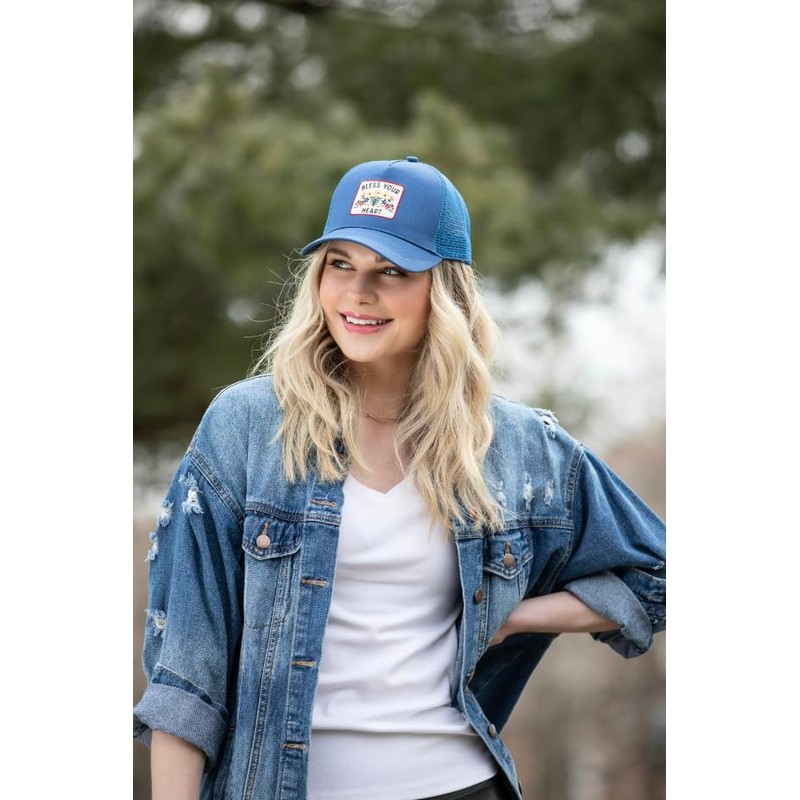 PACIFIC BRIM Women's Adjustable Cap Mesh Side Panels Trucker Hat