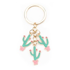 Stainless Steel Cartoon Cactus Keychain, Cute Bag Charm and Backpack Decor for Women, Perfect as Gifts for Her, Birthday Gifts, Friendship Gifts, Mum Gifts, Friendship Gifts for Women, Friends Gifts