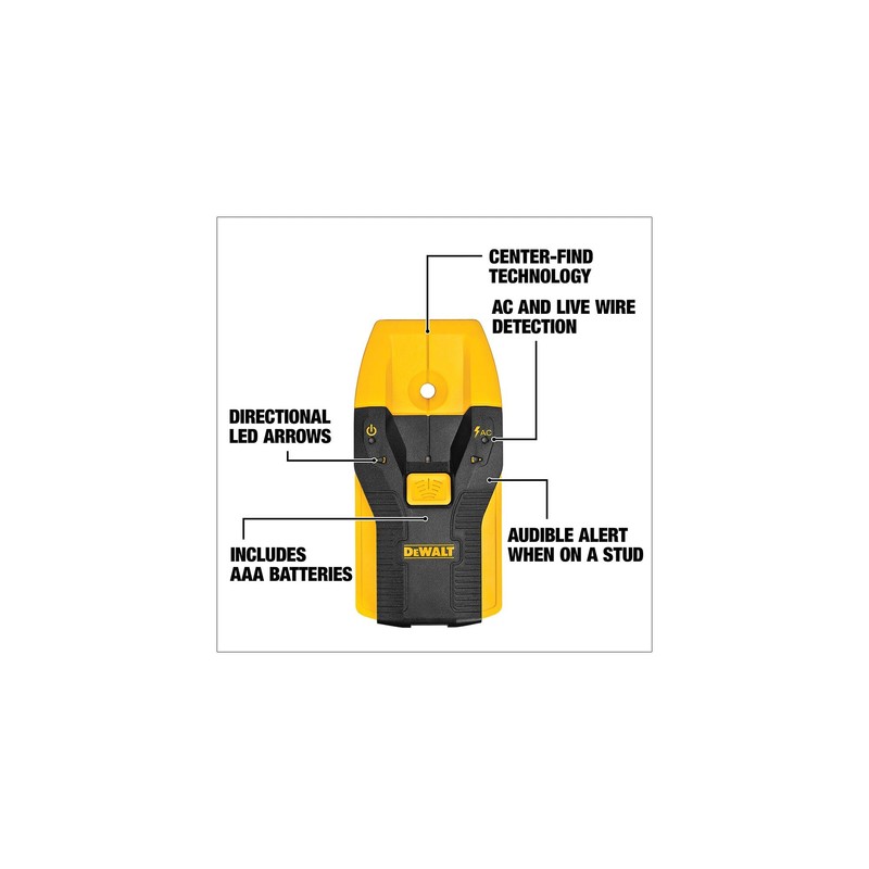 DEWALT Stud Finder, 3/4”, Locate Framing Studs Efficiently with LED