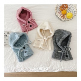 New Korean Winter Thick Kids' Balaclava Hat LF1911 - One Size (Approx. Head Circumference 49-52cm) Gray 3ea