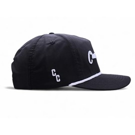 Classic Cowboy The Classic Snapback Cap for Men and Women – Black with White Rope Adjustable Snap Back Hat – Ideal for Outdoors and Everyday Wear