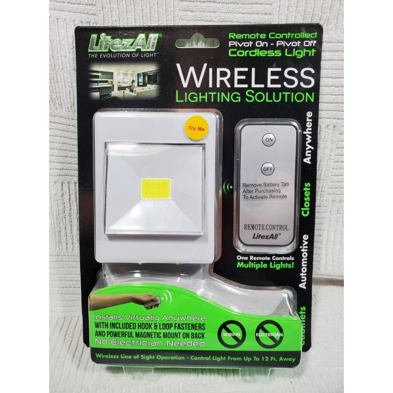 Promier, manufactured for LitezAll LitezAll Remote Controlled Pivot-On-Pivot Off Cordless