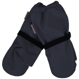 Mikk-line PU rain mittens with fleece lining, Oeko-Tex Standard 100 certified, waterproof with a hydrostatic head of 8,000 mm, windproof and insulating, no PFAS added, blue nights