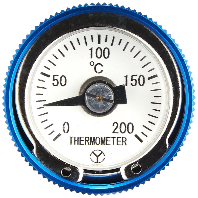 Daytona 93338 Motorcycle Oil Thermometer with Dip Stick (Blue)