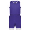 Augusta Sportswear Unisex-Adult Standard Match-Up Basketball Shorts, Purple/White, 2XL