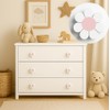 6-Pack Daisy Flower Drawer Knobs – White & Pink Decorative