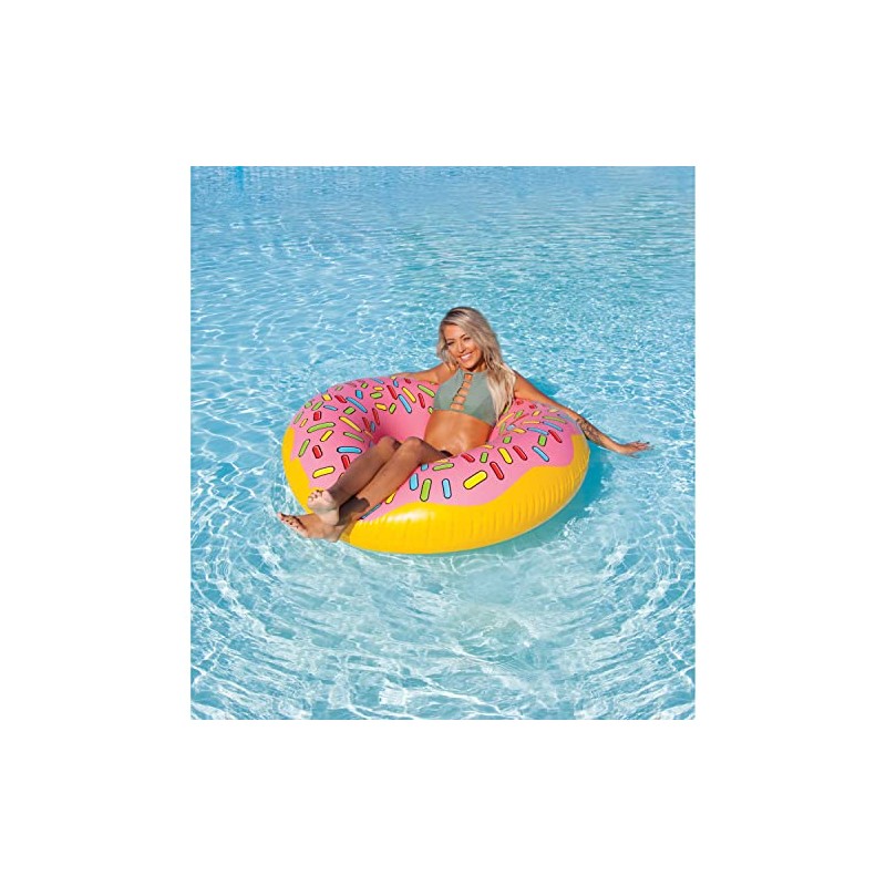SportsStuff STRAWBERRY DONUT Floatable Tube for Pool, Lakes, River