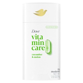Dove Vitamincare+ Desodorante Libre de Aluminio Stick Pepino y Melón para 72H Protección Contra El Olor Desodorante Transpirable para Mujeres 2.6 Oz