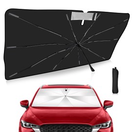 2025 Upgrade Windshield Sun Shade Umbrella Custom Fit for Honda CRV CR-V 2023 2024 2025 Foldable UV Protection Car Cover, Emergency Rain Shield & Dashboard Protector - Durable Auto Accessory