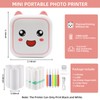 PRINHSJI Mini Printer Sticker Thermal Printer with 11 Rolls Paper,Sticker
