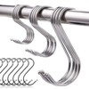 Glamified S Hooks for Hanging Clothes (10 Pack), Stainless Steel