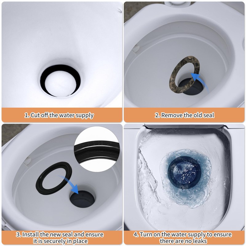 2 Pack RV Toilet Seal, Flush Ball Seal Gasket Replacement