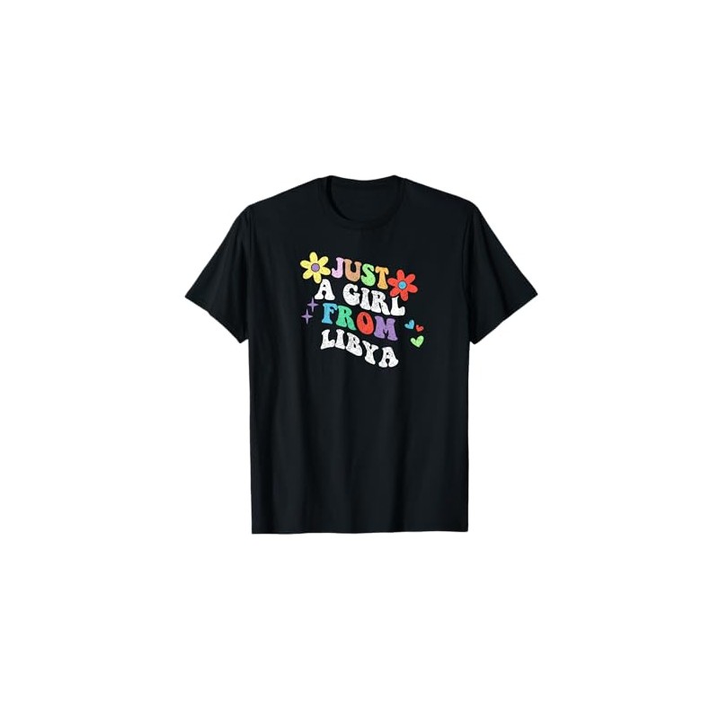 Retro Groovy Just A Girl From Libya Funny Mother's Day