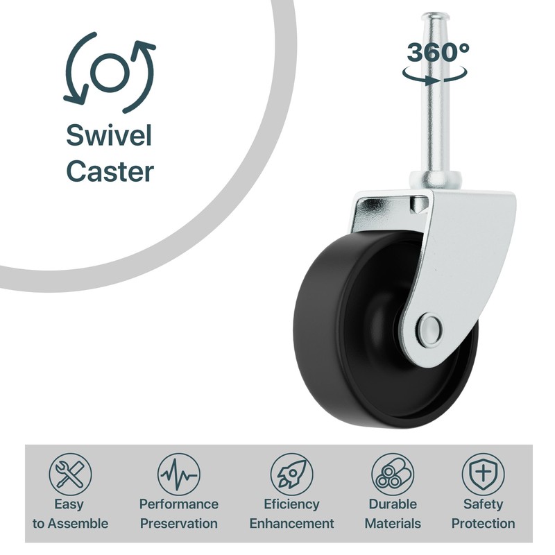 Replacement Shop Vac Wheels – Compatible with Ridgid, Craftsman, DeWALT