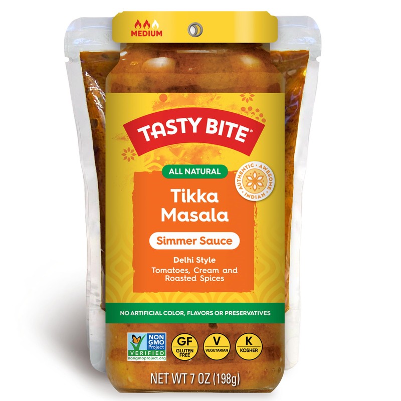 Tasty Bite Delhi Style Tikka Masala Simmer Sauce, 7-Ounce 5-Pack,