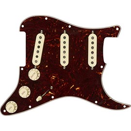Fender Pre-Wired Strat Pickguard Tex-Mex (Pre-Wired), SSS, Tortoise Shell