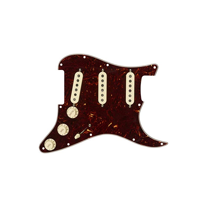 Fender Pre-Wired Strat Pickguard Tex-Mex (Pre-Wired), SSS, Tortoise Shell