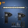 Nilight Single Row LED Light Bar Ultra-Slim Flood Light Bar