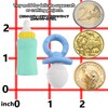 Silikonform Babyfläschchen Schnuller Fondant Backform für Polymer-Ton Tortendeko