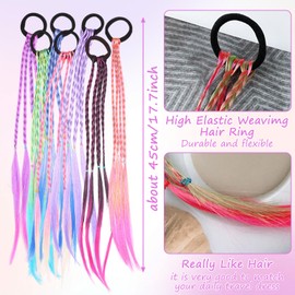 Pack of 14 Colourful Hair Strands for Children, Hair Strands for Cliping, Hair Strands Children, Suitable for Performances of Girls, Gifts for Birthday Parties, Gifts for Hair Accessories on Party