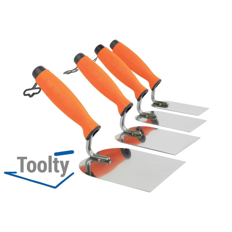 Toolty Stainless Steel Stucco Trowel, Wall Putty Trowel, Plastering Trowel,