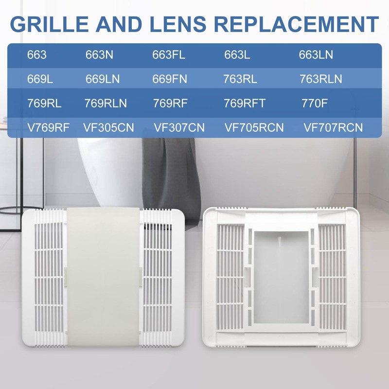 UYZO 85315000 Replacement Ventilation Fan Grille Lens For Broan Nutone