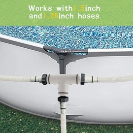 Split Swimming Pool Hose Plunger Valve, 1.25inch T Joint Filter Pump Hose Connector, Dual Split Hose Plunger Valve, Hose Fitting Tee for Filter Circulation System