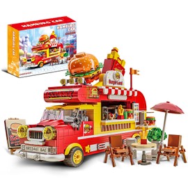 Friends Burger Truck Building Set, Creative Fast Food Truck Playset
