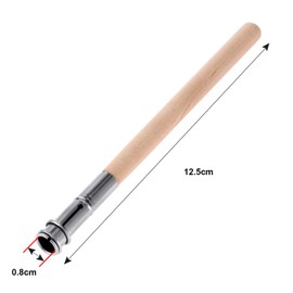 Chinco 12 Pieces Wooden Pencil Extenders Art Pencil Lengthener Crayon Extension with Aluminum Handle for School Office Supplies