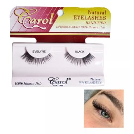 Carol Pestaña Postiza Tira Invisible Cabello Humano Evelyne