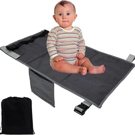 Children's Aeroplane Footrest MosQler Children's Portable Travel Bet, Aeroplane Seat Extension Children, Aeroplane Travel Accessories, Foldable Adjustable Cot Aeroplane for Short Distance Air Travel