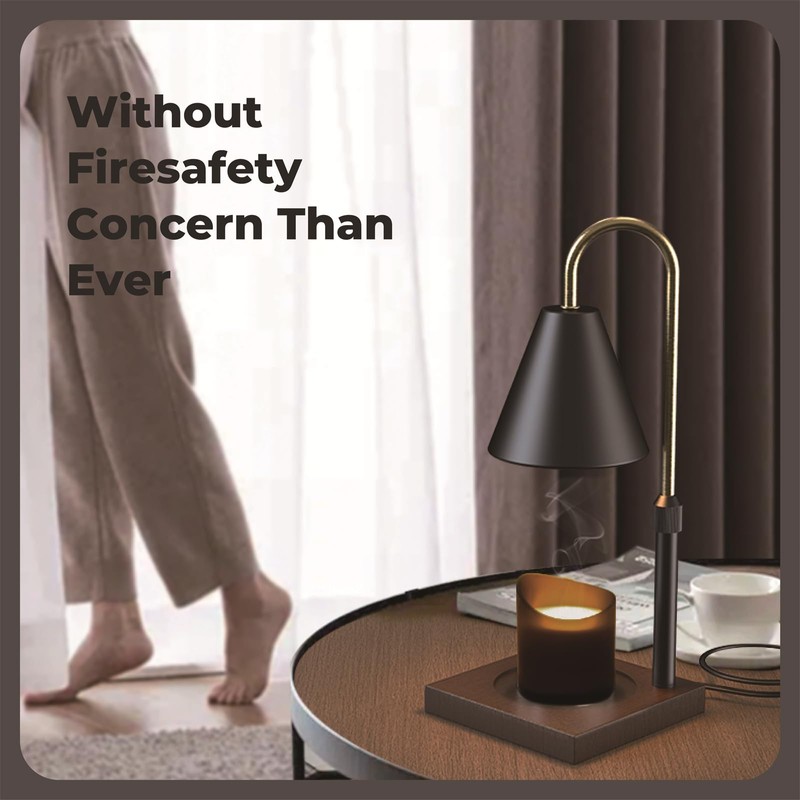Adjustable Candle Warmer Lamp with Timer, Height and Brightness Control,