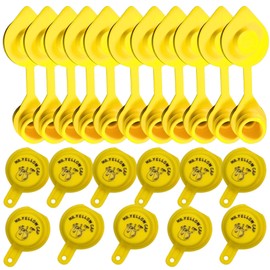 11pcs Yellow Gas Can Vent Caps & 11pcs Gas Can Caps - Can Vents For Plastic Cans & Metal Fuel Jugs, 5 Gallon Can Air Vent Kit