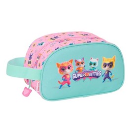 Safta Superkitties Children's Toiletry Bag, Medium with Handle, Children's Toiletry Bag, Adaptable to Cart, Easy Cleaning, Convenient and Versatile, Quality and Resilience, 26 x 12 x, Light