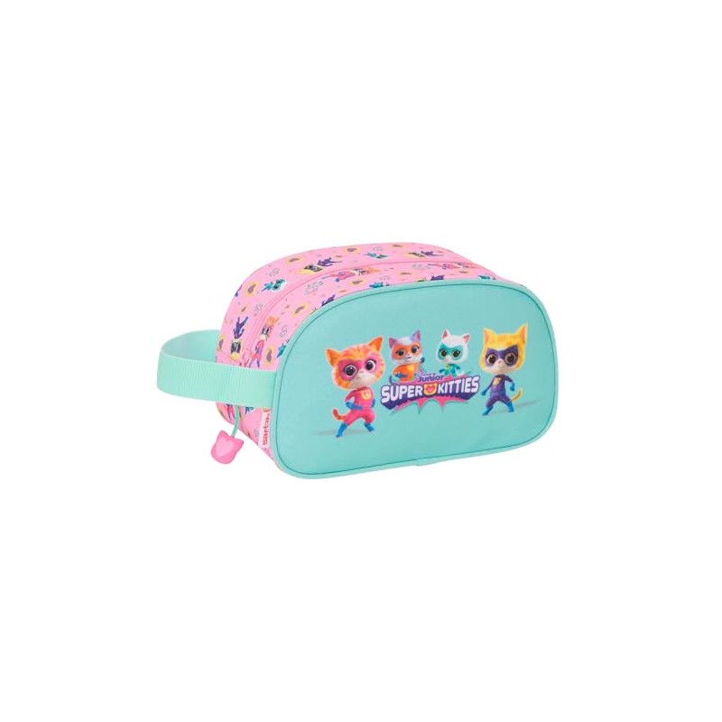 Safta Superkitties Children's Toiletry Bag, Medium with Handle, Children's Toiletry