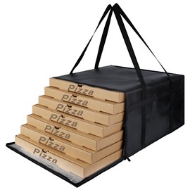 CIVJET Insulated Pizza Delivery Bag for Carry Hot, 20" x 20" x 14" Pizza Carrier Warmer, Insulated Food Delivery Bag, Insulated Grocery Bags for Catering（Black, 1-Pack）, Black, 20" x 20" x 14", Tote