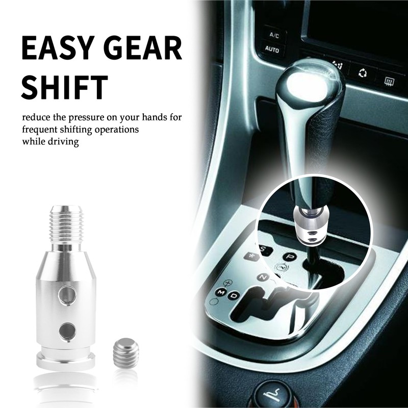 M12x1.25 Universal Gear Shift Knob Adapter With 4-Sizes Plastic Hose