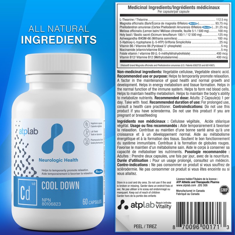 ATP LAB - Cool Down 60 Capsules - Depression Relief,