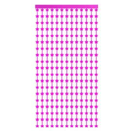 sourcing map Rose Red Stars Backdrop, Rose Red Curtains 3.3x6.6ft Glitter Star Twinkle Decor Foil Fringe Garland Banner Decorations for New Year Birthday Party Wedding Celebration