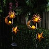 Alpine Corporation 38" Tall Solar Celestial Garden Stakes with Warm