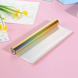 5Ppcs Glimmer Hot Foil, Metallic Variety 5 Pack Multi Color 19Cmx5 Meters Fiver Rollers Hot Stamping FoilGold Foil,Foil by Laser Printer and Laminator Toner Reactive Foil for Scrapbooking Paper Crafts