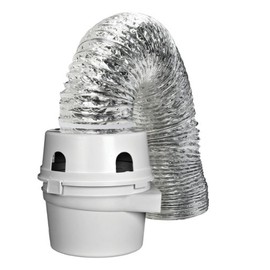 Dundas Jafine TDIDVKZW Indoor Dryer Vent Kit with 4" x 5' Duct