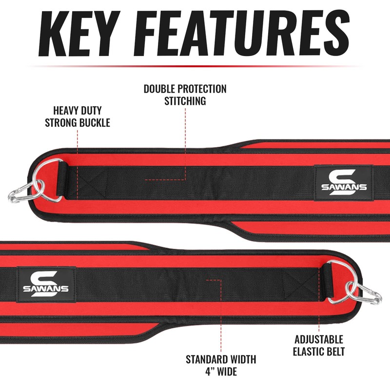 SAWANS Dip Belt with 36 Inches Heavy Duty Bodybuilding Weight
