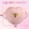 Paris Hilton Enameled Cast Iron Dutch Oven Heart-Shaped Pot with