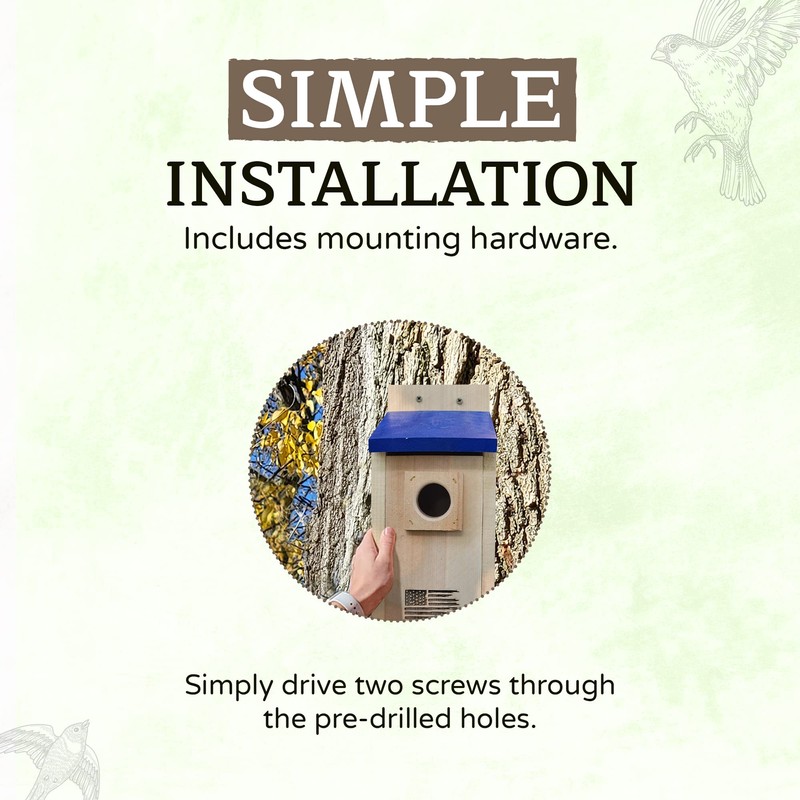 Made in USA,Premium Rustic Cedar Bird Houses,Durable Bird Houses for