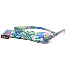 Calabria 745 Hawaiian Print Reading Glasses with Matching Case in Green +5.00