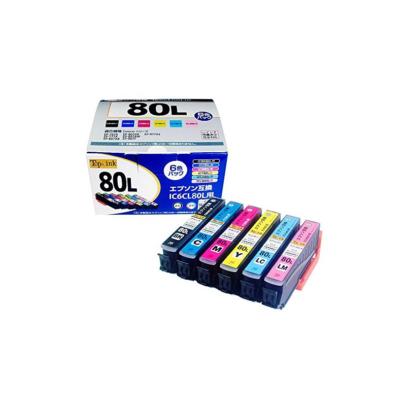Top Ink for Epson IC80 Compatible IC6CL80L Compatible Ink 6