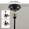 Garwarm 20IN Ceiling Fans with Lights, Socket Fan Light with