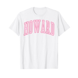 Howard Vintage Preppy Varsity Pink Sports T-Shirt